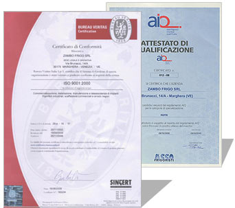 Certificato UNI EN ISO 9001:2000 e AIQ